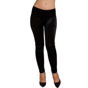 Black Velvet Skinny Pants Leggings
